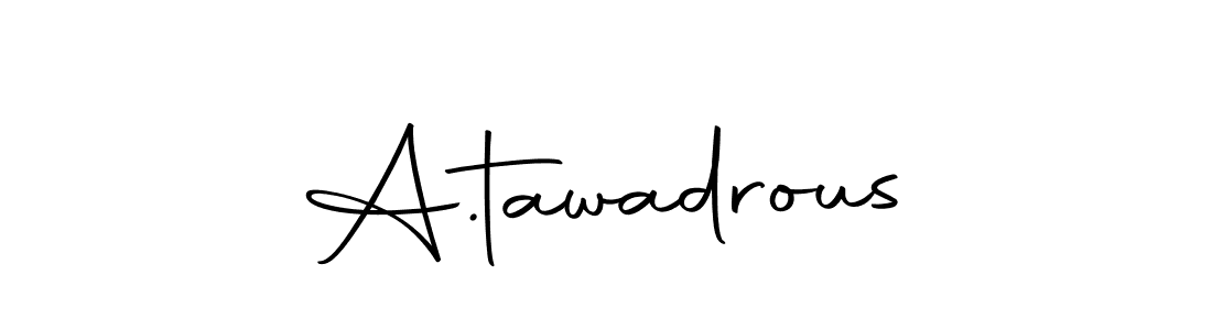 This is the best signature style for the A.tawadrous name. Also you like these signature font (Autography-DOLnW). Mix name signature. A.tawadrous signature style 10 images and pictures png