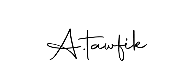 Use a signature maker to create a handwritten signature online. With this signature software, you can design (Autography-DOLnW) your own signature for name A.tawfik. A.tawfik signature style 10 images and pictures png