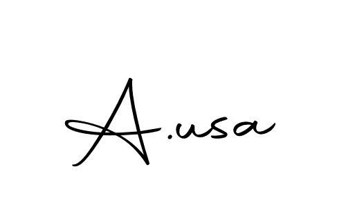Design your own signature with our free online signature maker. With this signature software, you can create a handwritten (Autography-DOLnW) signature for name A.usa. A.usa signature style 10 images and pictures png