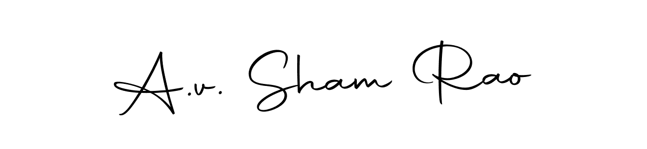 Make a beautiful signature design for name A.v. Sham Rao. Use this online signature maker to create a handwritten signature for free. A.v. Sham Rao signature style 10 images and pictures png