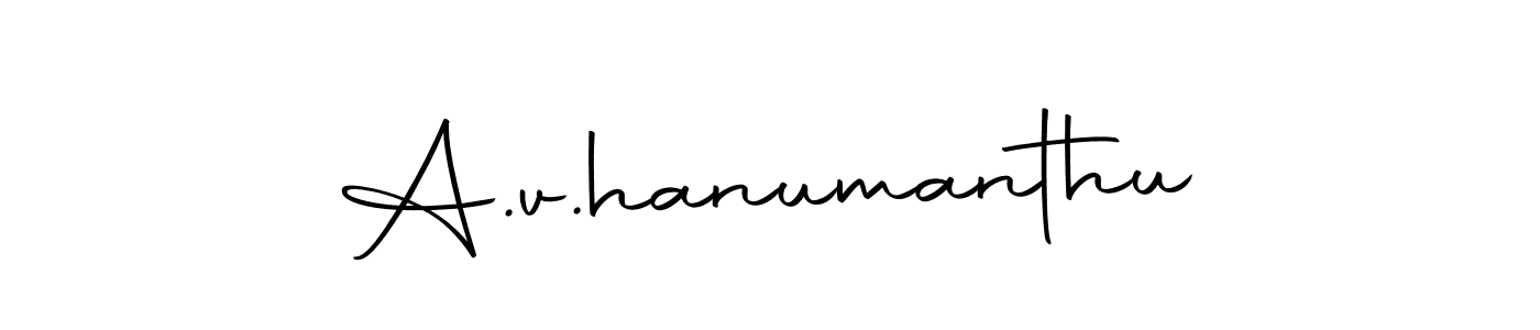 Use a signature maker to create a handwritten signature online. With this signature software, you can design (Autography-DOLnW) your own signature for name A.v.hanumanthu. A.v.hanumanthu signature style 10 images and pictures png