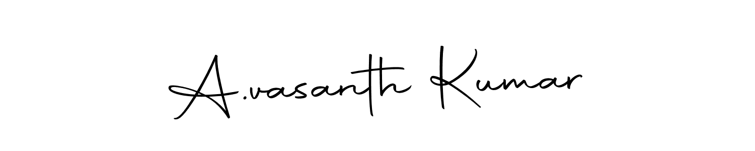 Make a beautiful signature design for name A.vasanth Kumar. With this signature (Autography-DOLnW) style, you can create a handwritten signature for free. A.vasanth Kumar signature style 10 images and pictures png