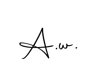 The best way (Autography-DOLnW) to make a short signature is to pick only two or three words in your name. The name A.w. include a total of six letters. For converting this name. A.w. signature style 10 images and pictures png