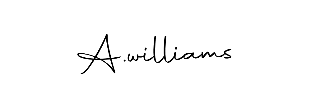 Design your own signature with our free online signature maker. With this signature software, you can create a handwritten (Autography-DOLnW) signature for name A.williams. A.williams signature style 10 images and pictures png