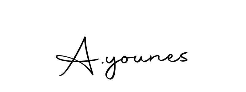 Make a beautiful signature design for name A.younes. With this signature (Autography-DOLnW) style, you can create a handwritten signature for free. A.younes signature style 10 images and pictures png