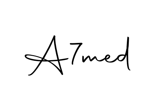 How to make A7med name signature. Use Autography-DOLnW style for creating short signs online. This is the latest handwritten sign. A7med signature style 10 images and pictures png