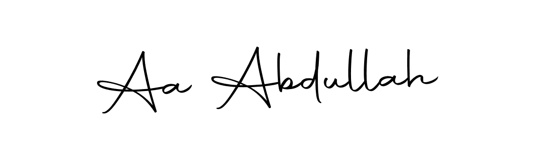 How to make Aa Abdullah name signature. Use Autography-DOLnW style for creating short signs online. This is the latest handwritten sign. Aa Abdullah signature style 10 images and pictures png
