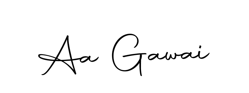 You should practise on your own different ways (Autography-DOLnW) to write your name (Aa Gawai) in signature. don't let someone else do it for you. Aa Gawai signature style 10 images and pictures png