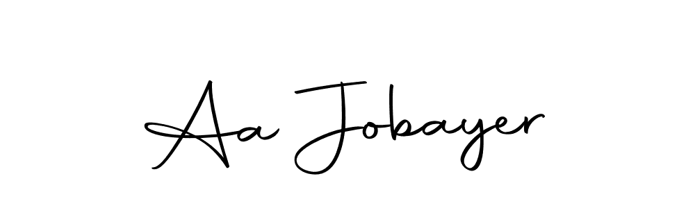 The best way (Autography-DOLnW) to make a short signature is to pick only two or three words in your name. The name Aa Jobayer include a total of six letters. For converting this name. Aa Jobayer signature style 10 images and pictures png