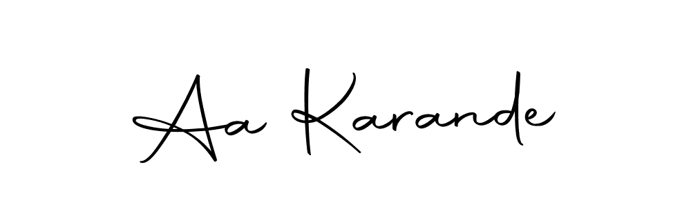 Autography-DOLnW is a professional signature style that is perfect for those who want to add a touch of class to their signature. It is also a great choice for those who want to make their signature more unique. Get Aa Karande name to fancy signature for free. Aa Karande signature style 10 images and pictures png