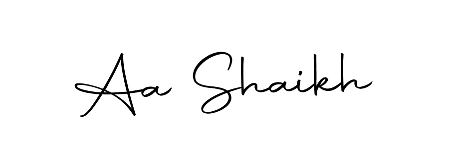 Design your own signature with our free online signature maker. With this signature software, you can create a handwritten (Autography-DOLnW) signature for name Aa Shaikh. Aa Shaikh signature style 10 images and pictures png