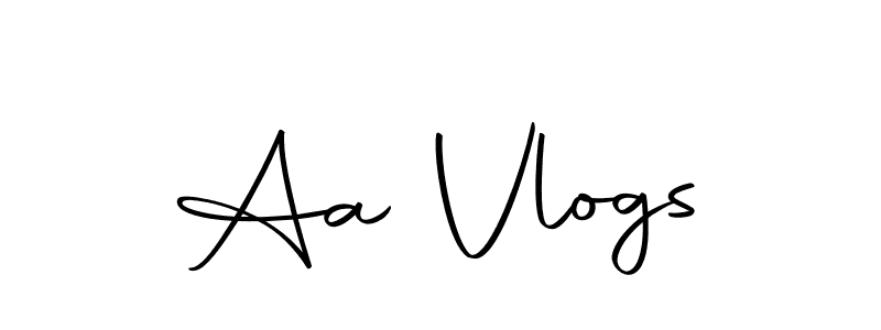 Design your own signature with our free online signature maker. With this signature software, you can create a handwritten (Autography-DOLnW) signature for name Aa Vlogs. Aa Vlogs signature style 10 images and pictures png