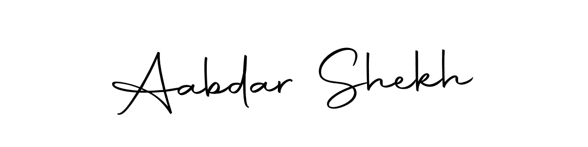 How to make Aabdar Shekh name signature. Use Autography-DOLnW style for creating short signs online. This is the latest handwritten sign. Aabdar Shekh signature style 10 images and pictures png