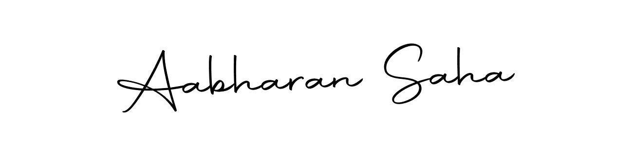 Create a beautiful signature design for name Aabharan Saha. With this signature (Autography-DOLnW) fonts, you can make a handwritten signature for free. Aabharan Saha signature style 10 images and pictures png