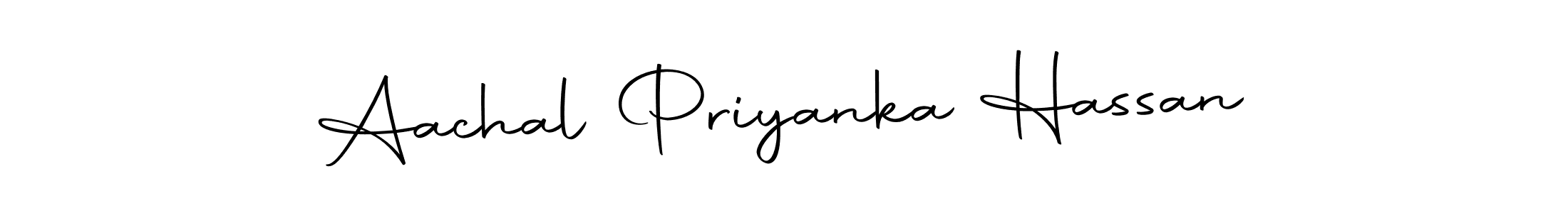 Use a signature maker to create a handwritten signature online. With this signature software, you can design (Autography-DOLnW) your own signature for name Aachal Priyanka Hassan. Aachal Priyanka Hassan signature style 10 images and pictures png