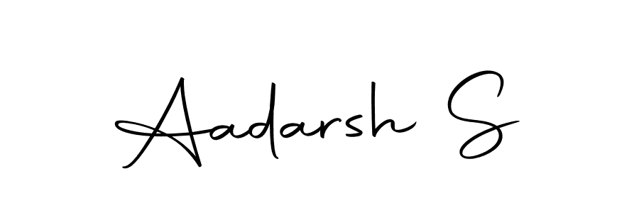 You should practise on your own different ways (Autography-DOLnW) to write your name (Aadarsh S) in signature. don't let someone else do it for you. Aadarsh S signature style 10 images and pictures png