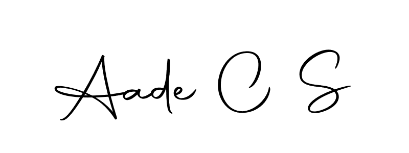 Use a signature maker to create a handwritten signature online. With this signature software, you can design (Autography-DOLnW) your own signature for name Aade C S. Aade C S signature style 10 images and pictures png