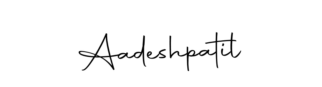 The best way (Autography-DOLnW) to make a short signature is to pick only two or three words in your name. The name Aadeshpatil include a total of six letters. For converting this name. Aadeshpatil signature style 10 images and pictures png