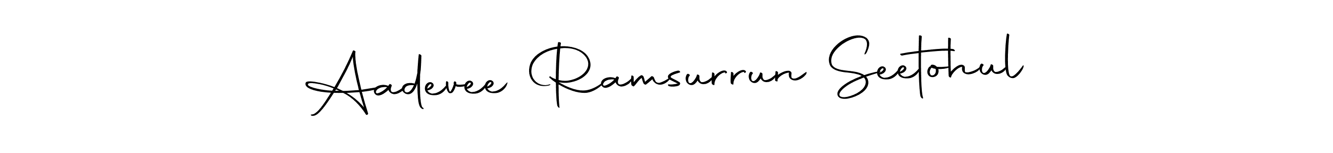 Also we have Aadevee Ramsurrun Seetohul name is the best signature style. Create professional handwritten signature collection using Autography-DOLnW autograph style. Aadevee Ramsurrun Seetohul signature style 10 images and pictures png