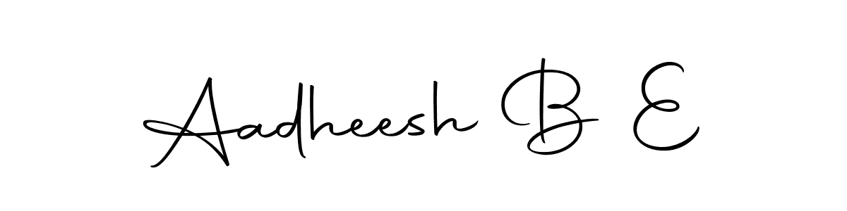How to make Aadheesh B E name signature. Use Autography-DOLnW style for creating short signs online. This is the latest handwritten sign. Aadheesh B E signature style 10 images and pictures png