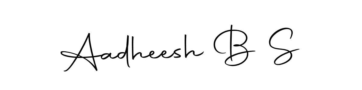 Make a beautiful signature design for name Aadheesh B S. Use this online signature maker to create a handwritten signature for free. Aadheesh B S signature style 10 images and pictures png