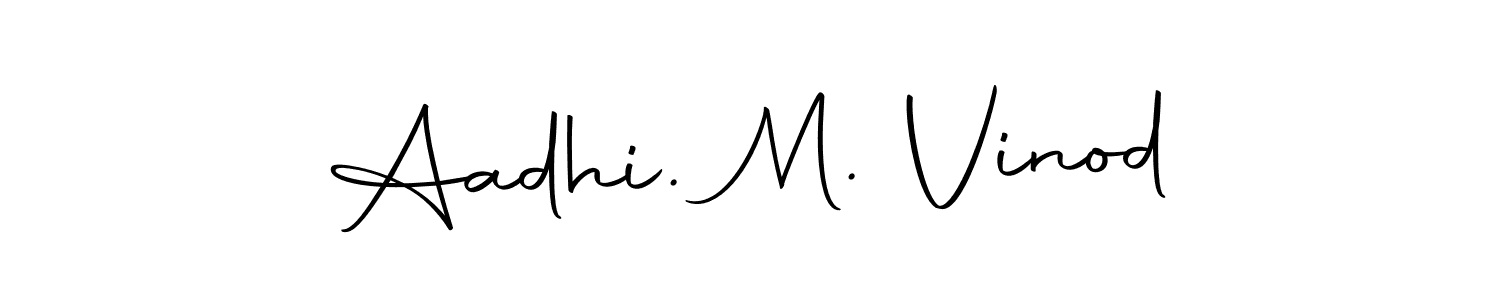 Create a beautiful signature design for name Aadhi. M. Vinod. With this signature (Autography-DOLnW) fonts, you can make a handwritten signature for free. Aadhi. M. Vinod signature style 10 images and pictures png
