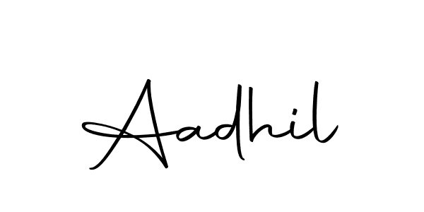 Use a signature maker to create a handwritten signature online. With this signature software, you can design (Autography-DOLnW) your own signature for name Aadhil. Aadhil signature style 10 images and pictures png