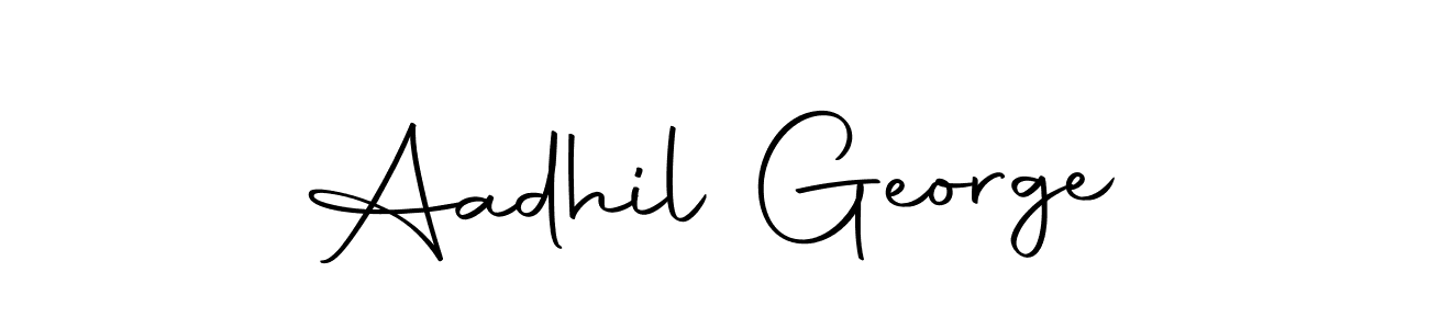 Create a beautiful signature design for name Aadhil George. With this signature (Autography-DOLnW) fonts, you can make a handwritten signature for free. Aadhil George signature style 10 images and pictures png