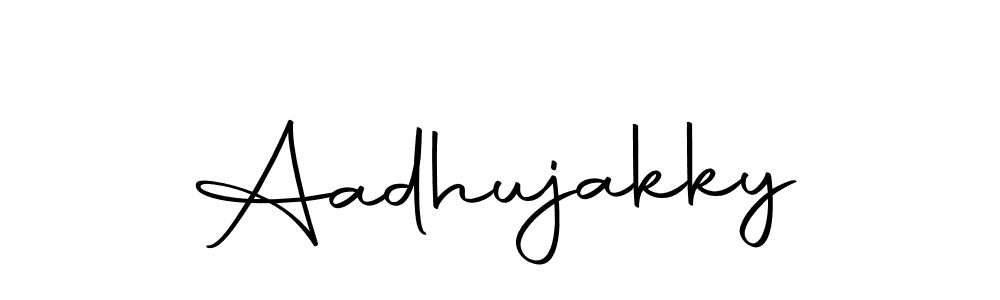 How to make Aadhujakky name signature. Use Autography-DOLnW style for creating short signs online. This is the latest handwritten sign. Aadhujakky signature style 10 images and pictures png