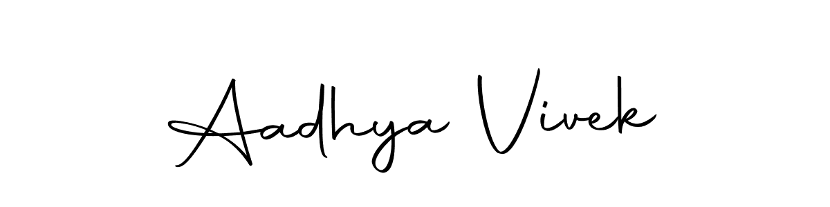 Make a beautiful signature design for name Aadhya Vivek. Use this online signature maker to create a handwritten signature for free. Aadhya Vivek signature style 10 images and pictures png