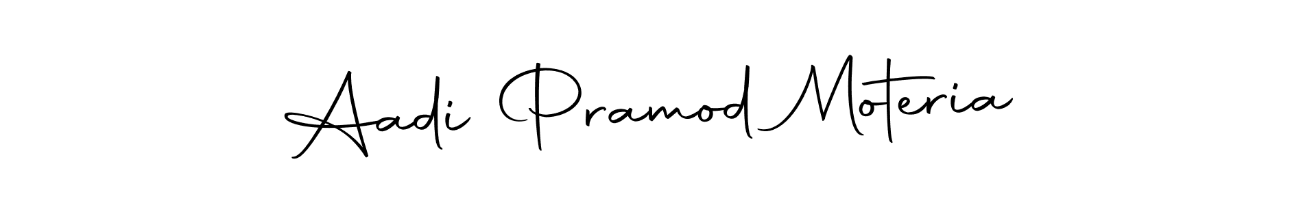 Create a beautiful signature design for name Aadi Pramod Moteria. With this signature (Autography-DOLnW) fonts, you can make a handwritten signature for free. Aadi Pramod Moteria signature style 10 images and pictures png