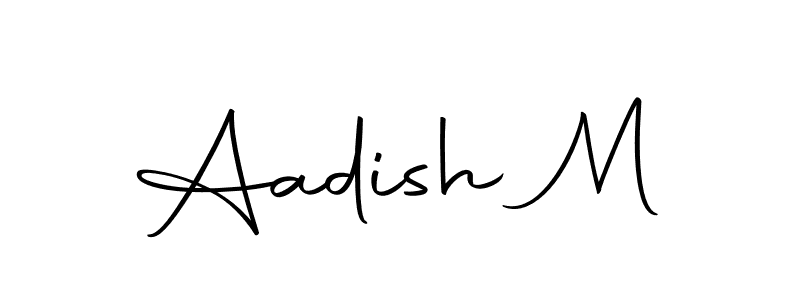 The best way (Autography-DOLnW) to make a short signature is to pick only two or three words in your name. The name Aadish M include a total of six letters. For converting this name. Aadish M signature style 10 images and pictures png