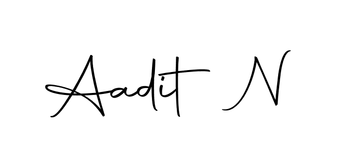 Use a signature maker to create a handwritten signature online. With this signature software, you can design (Autography-DOLnW) your own signature for name Aadit N. Aadit N signature style 10 images and pictures png