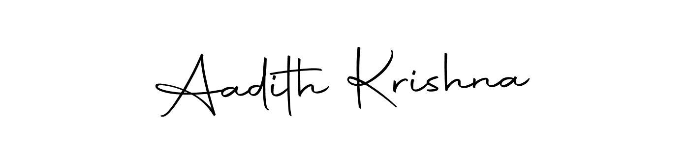 Create a beautiful signature design for name Aadith Krishna. With this signature (Autography-DOLnW) fonts, you can make a handwritten signature for free. Aadith Krishna signature style 10 images and pictures png