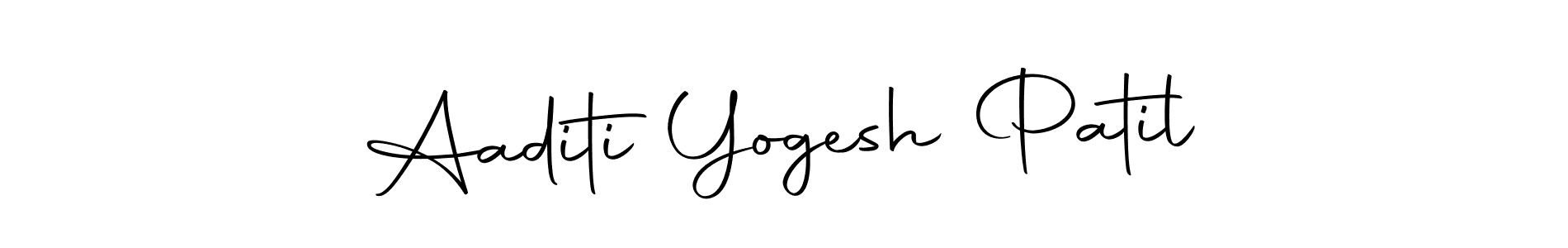 How to make Aaditi Yogesh Patil name signature. Use Autography-DOLnW style for creating short signs online. This is the latest handwritten sign. Aaditi Yogesh Patil signature style 10 images and pictures png