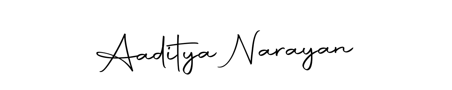 Create a beautiful signature design for name Aaditya Narayan. With this signature (Autography-DOLnW) fonts, you can make a handwritten signature for free. Aaditya Narayan signature style 10 images and pictures png