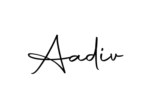 Make a beautiful signature design for name Aadiv. Use this online signature maker to create a handwritten signature for free. Aadiv signature style 10 images and pictures png