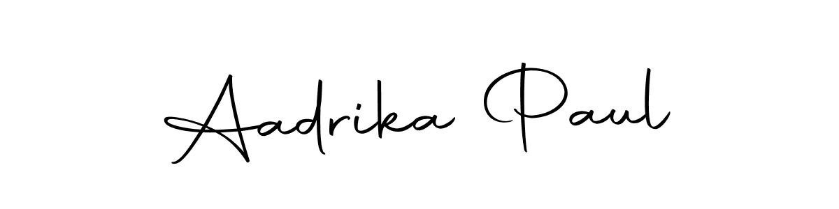 You can use this online signature creator to create a handwritten signature for the name Aadrika Paul. This is the best online autograph maker. Aadrika Paul signature style 10 images and pictures png