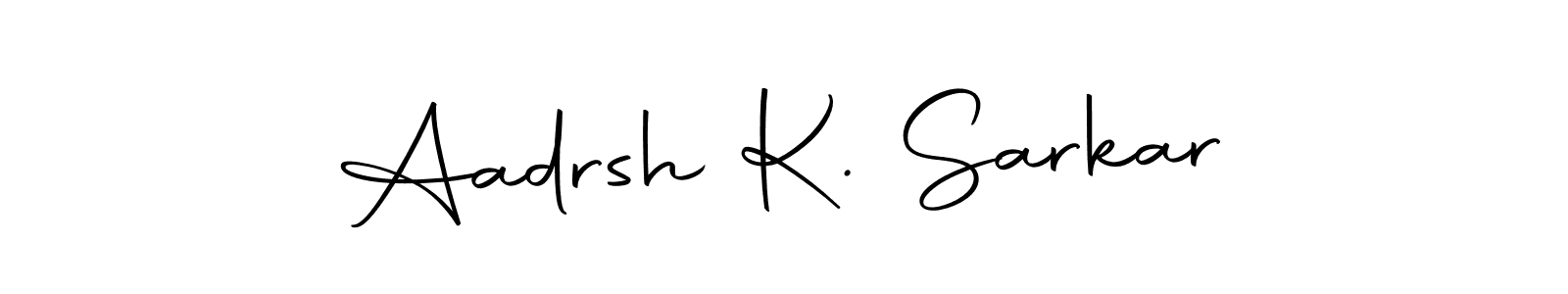 Use a signature maker to create a handwritten signature online. With this signature software, you can design (Autography-DOLnW) your own signature for name Aadrsh K. Sarkar. Aadrsh K. Sarkar signature style 10 images and pictures png