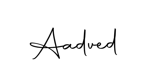 Design your own signature with our free online signature maker. With this signature software, you can create a handwritten (Autography-DOLnW) signature for name Aadved. Aadved signature style 10 images and pictures png