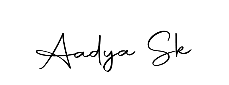 How to make Aadya Sk name signature. Use Autography-DOLnW style for creating short signs online. This is the latest handwritten sign. Aadya Sk signature style 10 images and pictures png