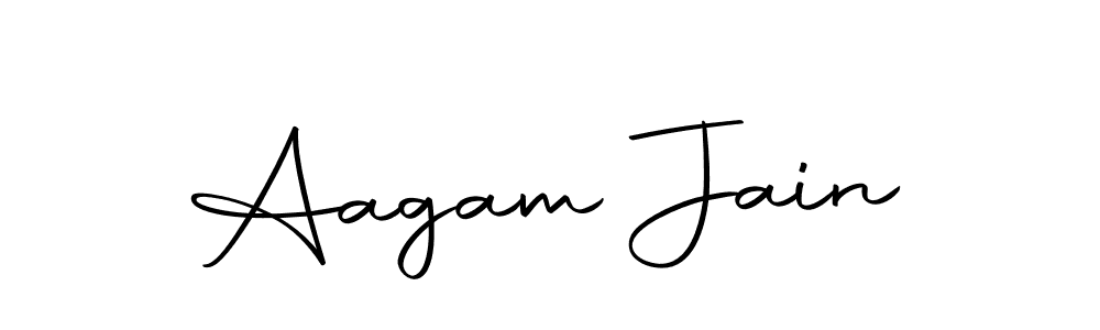 Aagam Jain stylish signature style. Best Handwritten Sign (Autography-DOLnW) for my name. Handwritten Signature Collection Ideas for my name Aagam Jain. Aagam Jain signature style 10 images and pictures png