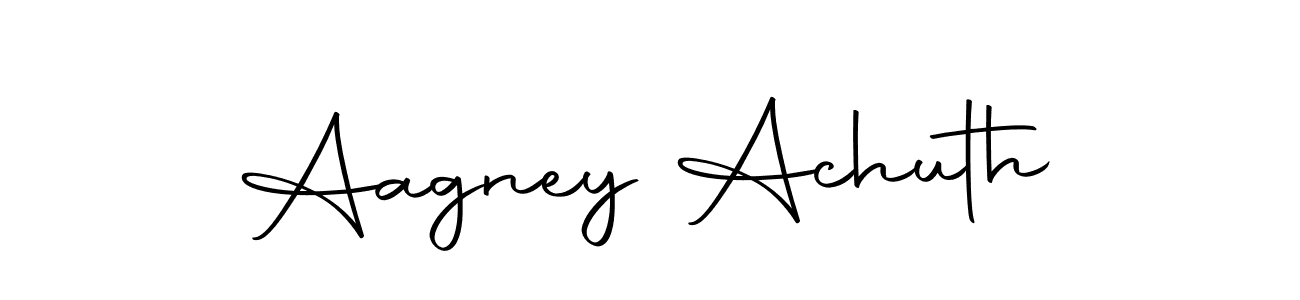 Use a signature maker to create a handwritten signature online. With this signature software, you can design (Autography-DOLnW) your own signature for name Aagney Achuth. Aagney Achuth signature style 10 images and pictures png