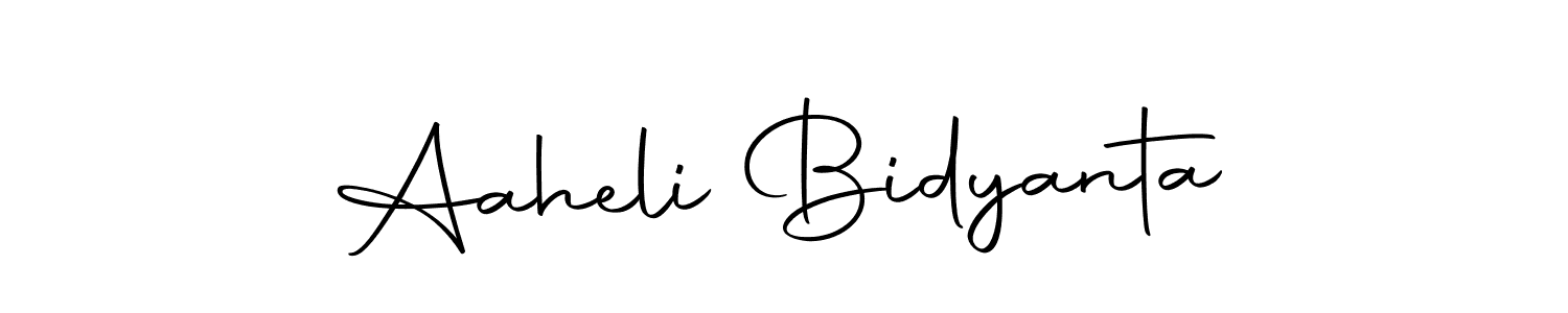 Create a beautiful signature design for name Aaheli Bidyanta. With this signature (Autography-DOLnW) fonts, you can make a handwritten signature for free. Aaheli Bidyanta signature style 10 images and pictures png