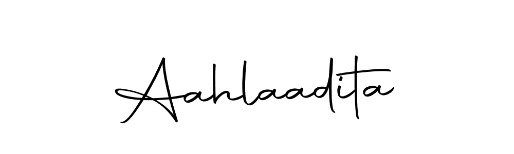 Design your own signature with our free online signature maker. With this signature software, you can create a handwritten (Autography-DOLnW) signature for name Aahlaadita. Aahlaadita signature style 10 images and pictures png