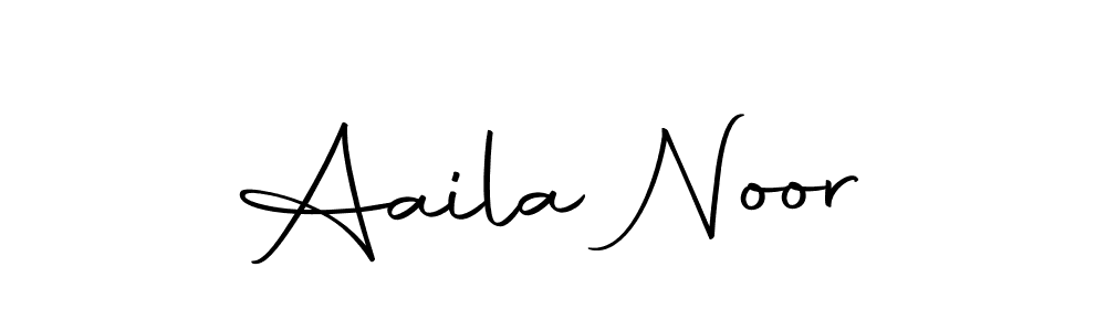 How to make Aaila Noor name signature. Use Autography-DOLnW style for creating short signs online. This is the latest handwritten sign. Aaila Noor signature style 10 images and pictures png