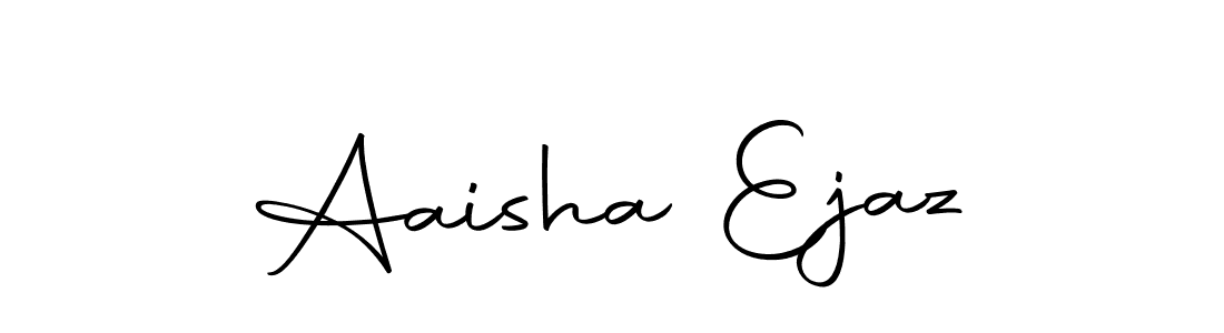 How to make Aaisha Ejaz name signature. Use Autography-DOLnW style for creating short signs online. This is the latest handwritten sign. Aaisha Ejaz signature style 10 images and pictures png