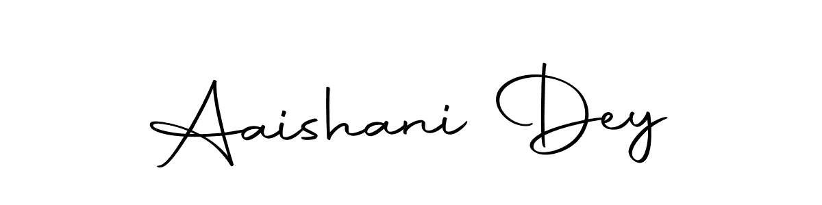 The best way (Autography-DOLnW) to make a short signature is to pick only two or three words in your name. The name Aaishani Dey include a total of six letters. For converting this name. Aaishani Dey signature style 10 images and pictures png
