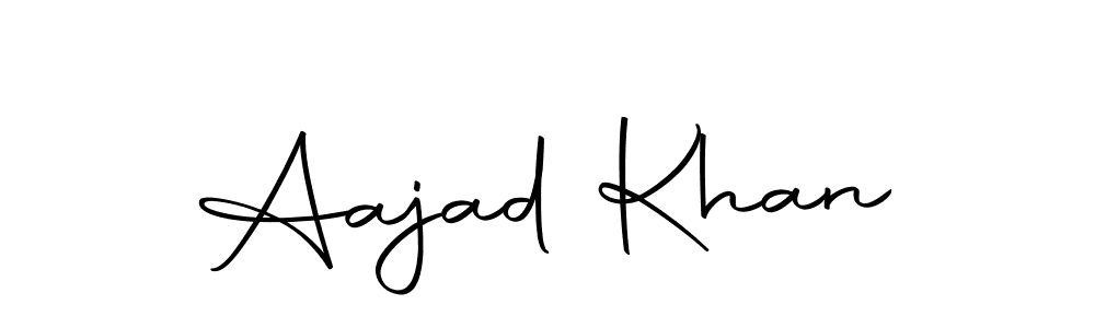 How to make Aajad Khan name signature. Use Autography-DOLnW style for creating short signs online. This is the latest handwritten sign. Aajad Khan signature style 10 images and pictures png