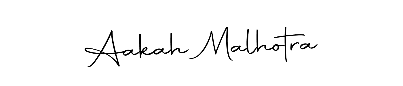 How to make Aakah Malhotra name signature. Use Autography-DOLnW style for creating short signs online. This is the latest handwritten sign. Aakah Malhotra signature style 10 images and pictures png